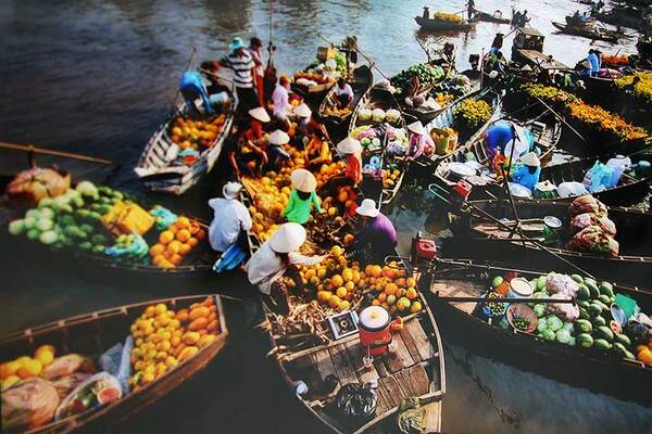 Chợ nổi Cái Bè